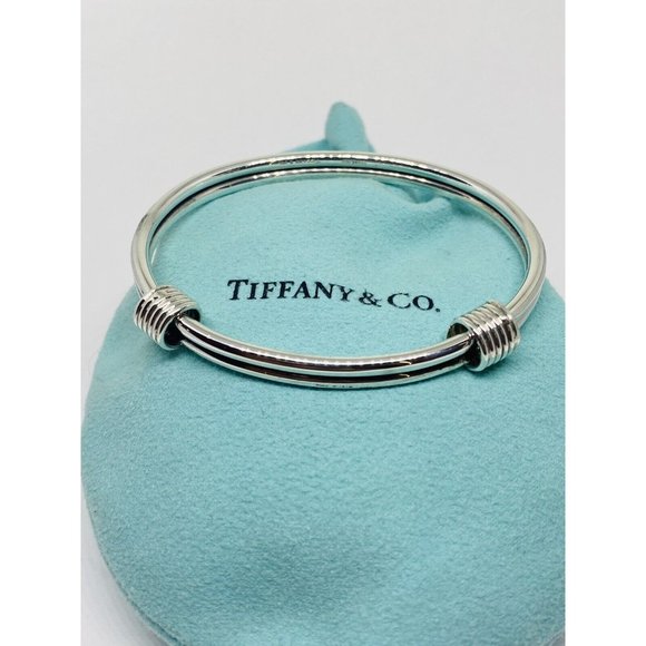 Tiffany & CoDouble Coil Double Bracelet Sterling Silver 925. RARE. 7.5”